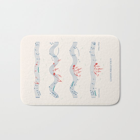 Nautical Notation Bath Mat