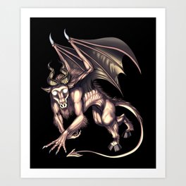 Jersey Devil Cryptid Creature Art Print