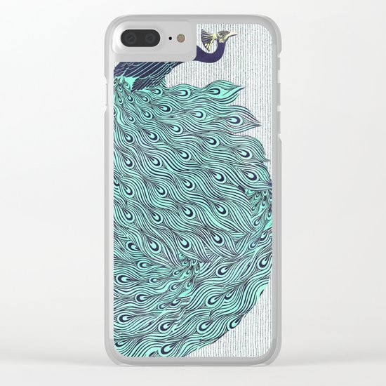 'A very, very peacock' Clear iPhone Case