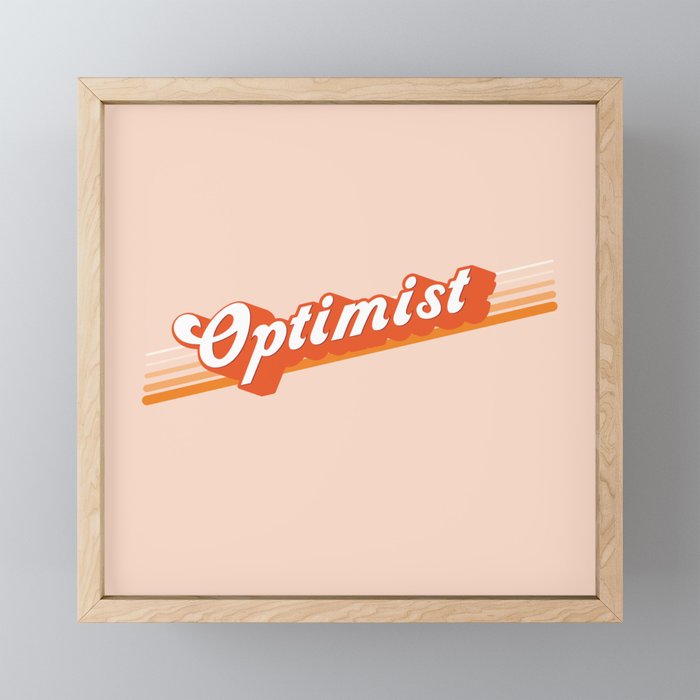 Optimist in Tangerine Framed Mini Art Print
