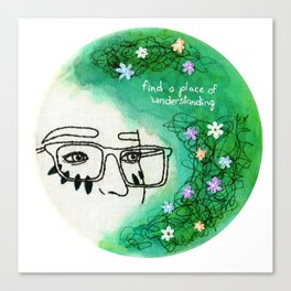 Woodland "Find a Place of Understanding" Embroidery Canvas Print