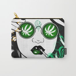 She's So Fly Cannabis Girls Emerald Green Carry-All Pouch