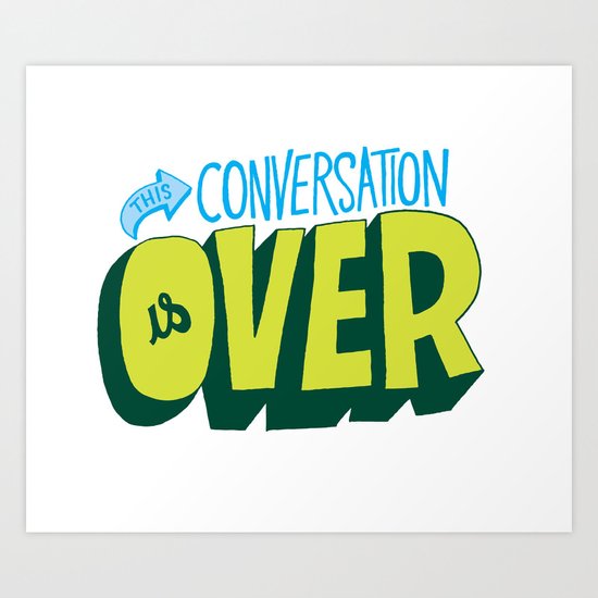 Conversation Over Art Print