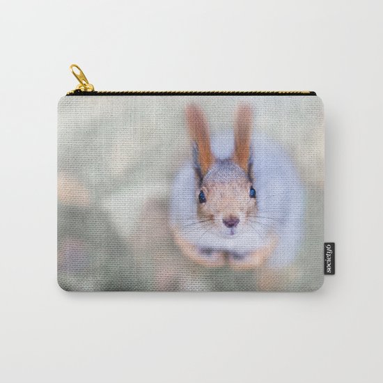 Squirrel looks at you from the bottom up Carry-All Pouch