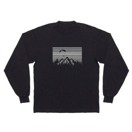 Retro Paragliding over the mountains Long Sleeve T-shirt