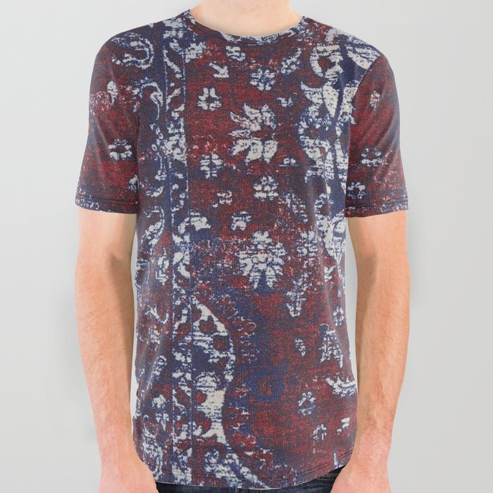 Persian red and blue carpet All Over Graphic Tee