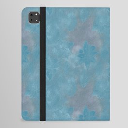 Blue Floral Leaves Batik Pattern iPad Folio Case