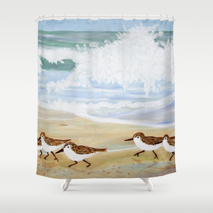Sandpipers at the Outer Banks Shower Curtain