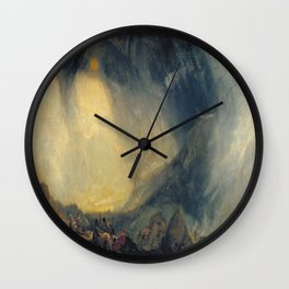J. M. W. Turner - Snow Storm: Hannibal and his Army Crossing the Alps (1812) Wall Clock