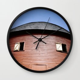 Round Barn Arcadia Oklahoma Wall Clock