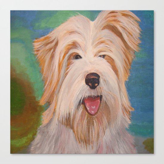 Terrier Portrait Canvas Print