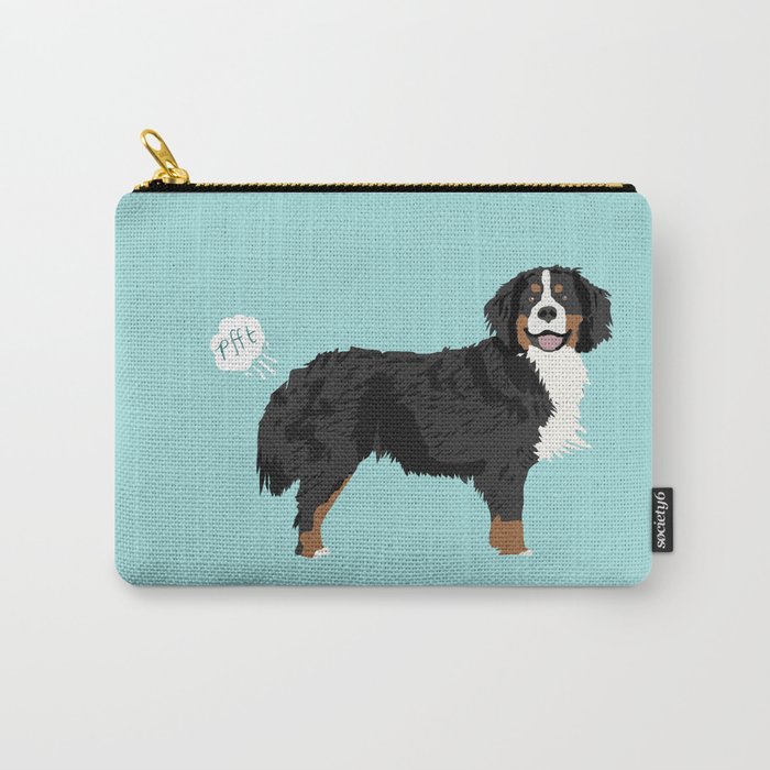 Bernese Mountain Dog dog breed funny dog fart Carry-All Pouch