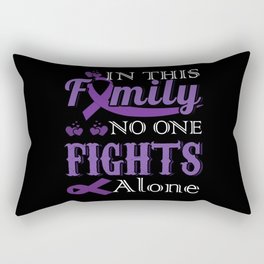 Family No One Alone Pancreatic Cancer Awareness Rectangular Pillow