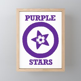 Purple Stars Soccer Team Framed Mini Art Print