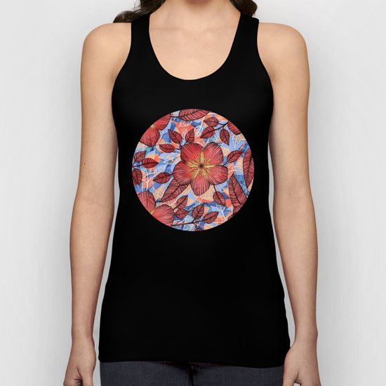 Coral Summer - a hand drawn floral pattern Unisex Tank Top