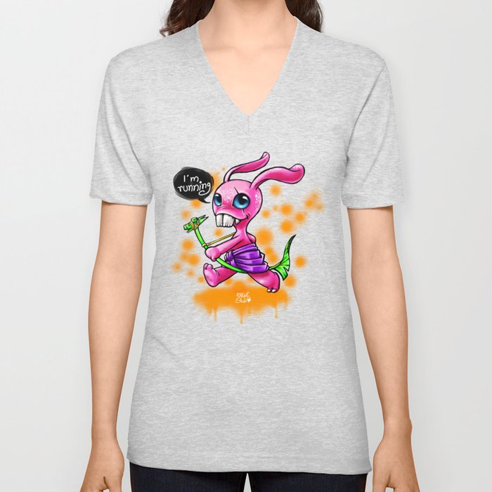 rabbit monster V Neck T Shirt