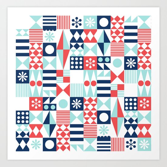Tradewinds navy Art Print