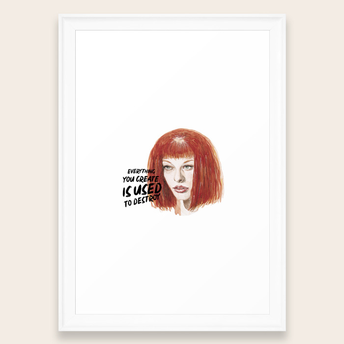 Leeloo Framed Art Print By Quotemejuliana Society6