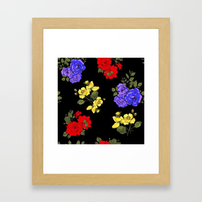 flower pattern I Framed Art Print