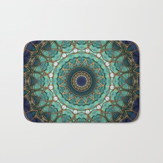 Majestic Topaz Ocean Kaleidoscope Bath Mat
