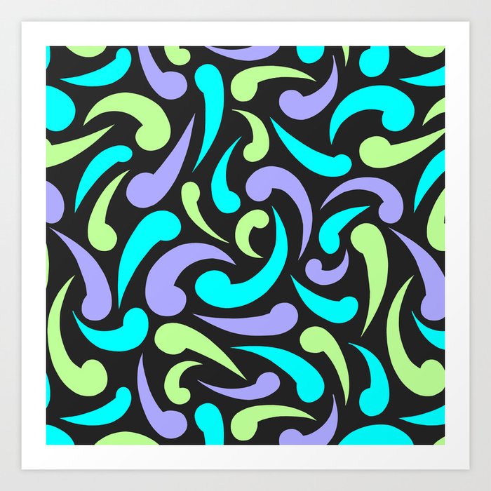 Rave Abstract Swirls Art Print