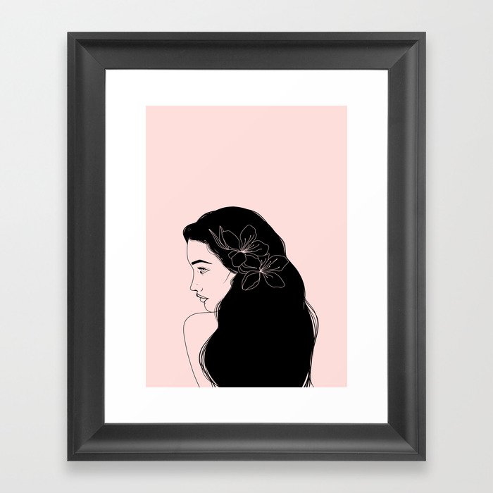 honeygirl | pink Framed Art Print