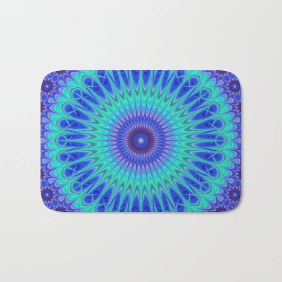 Blue mandala Bath Mat