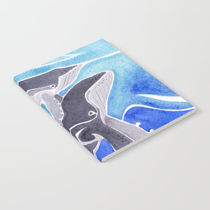 Polynesian humpback whale and calf Notebook