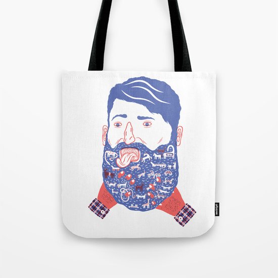 Animals in Beard Tote Bag