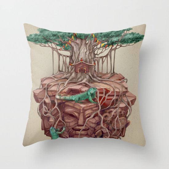 tree land Throw Pillow