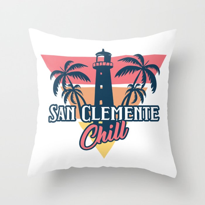 San Clemente chill Throw Pillow
