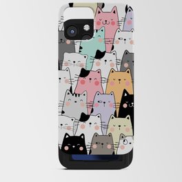 Cute Cats Pastel iPhone Card Case