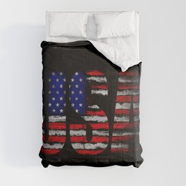 Distressed USA Flag Comforter