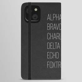 Alpha Bravo Phonetic and Morse iPhone Wallet Case