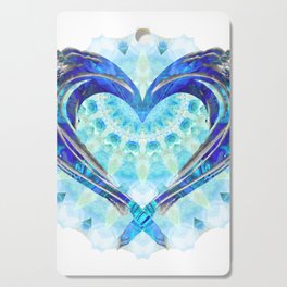 Bright Blue Heart Art - True Blue Cutting Board