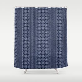 Thai Indigo Batik 3 Shower Curtain
