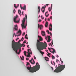 Pink Leopard Pattern Socks