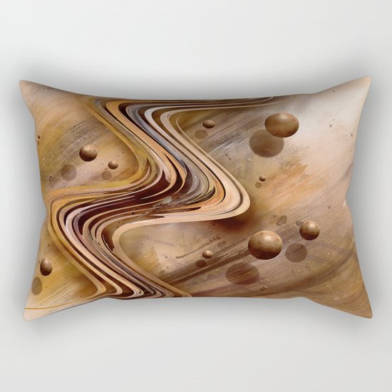 Chocolate Waves Rectangular Pillow