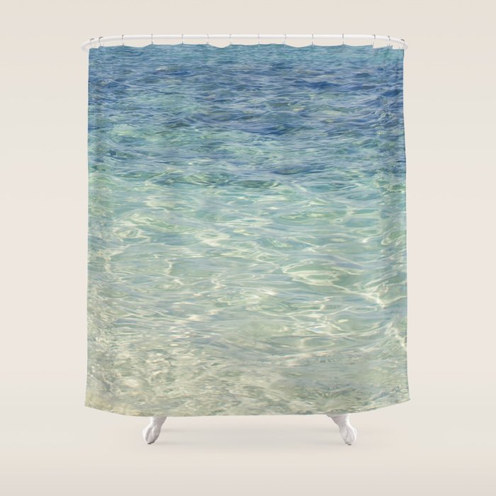 Ocean Blue Shower Curtain by Sharon Mau Society6