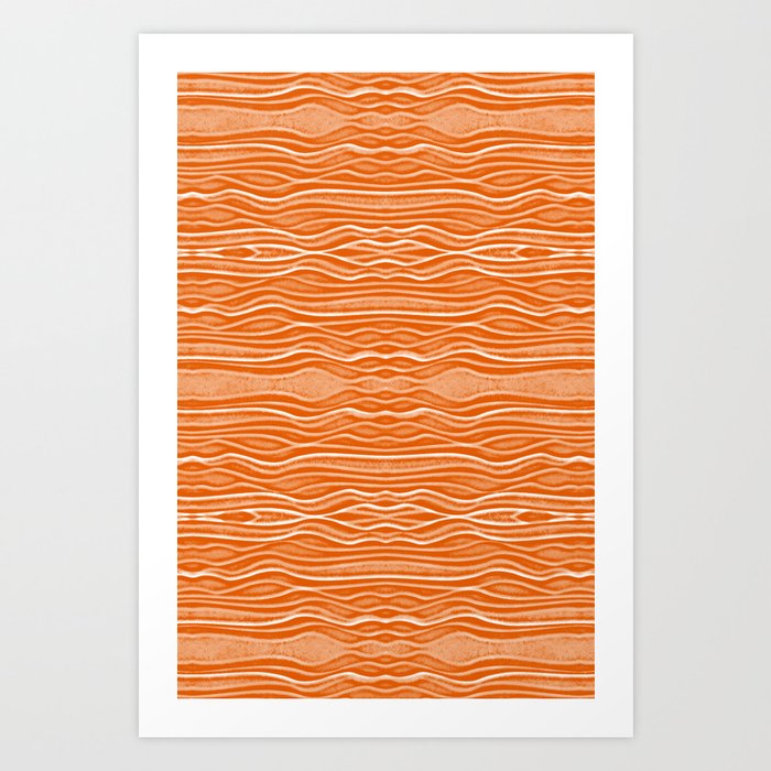 Floating Tides - Soft Orange Art Print