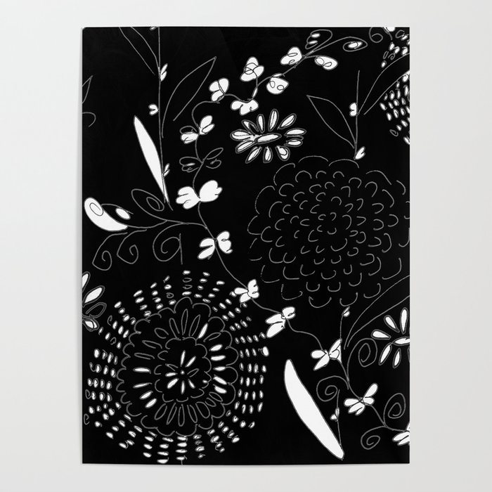 black toile by cocoblue Poster