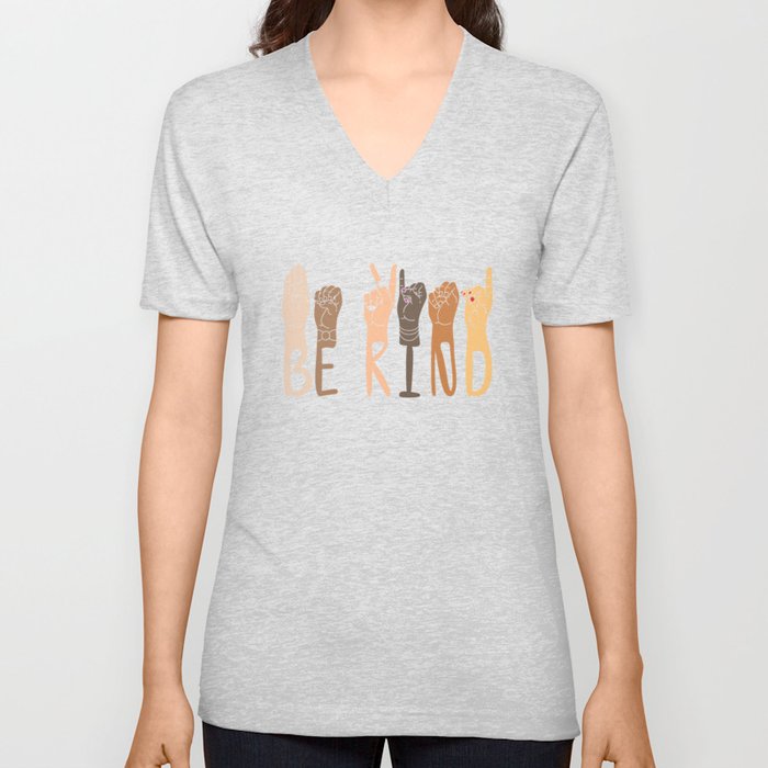 Be Kind V Neck T Shirt