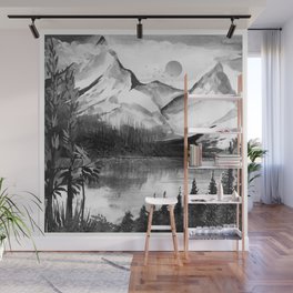 Black and white landscape 1 Wall Mural