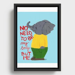 Be Me Elephant Framed Canvas