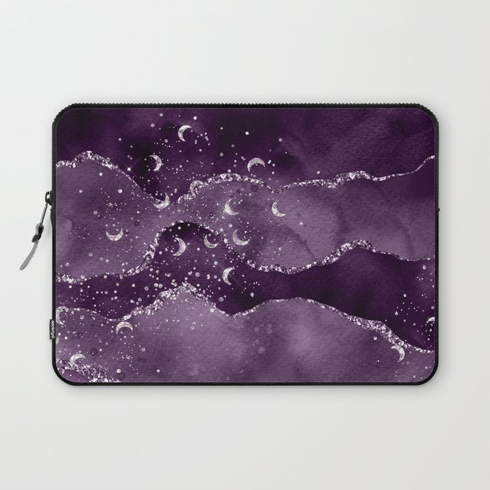 Purple Starry Agate Texture 02 Laptop Sleeve