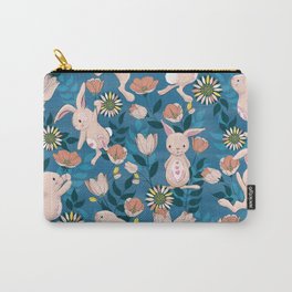 Spring Bunnies and Blooms Carry-All Pouch
