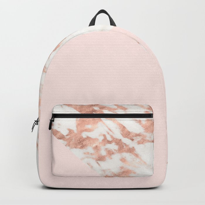 Rose gold blush aesthetic Backpack