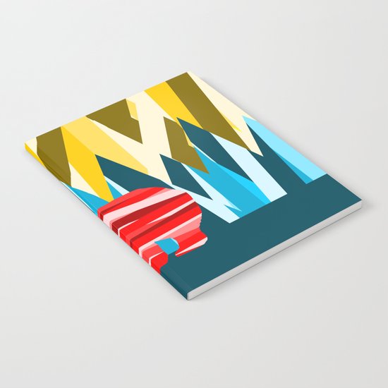 Abstract lines Bear Notebook