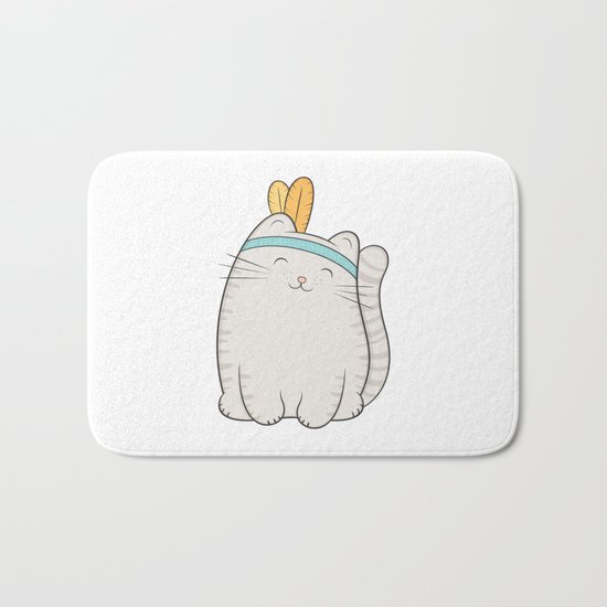 fin, the cat Bath Mat