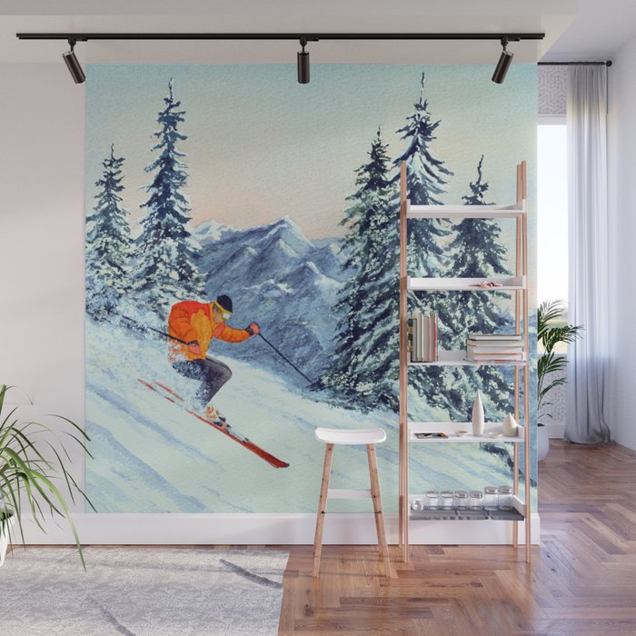 Skiing The Clear Leader Wall Mural